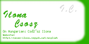 ilona csosz business card